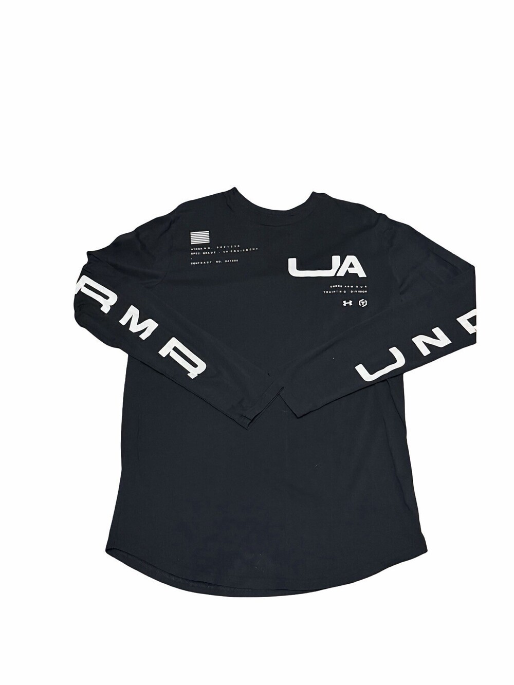 Size Medium Under Armour Training Division Black Long Sleeve Performance Shirt